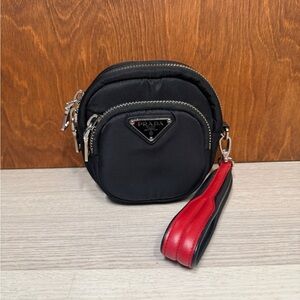 Prada Tessuto Round Wristlet